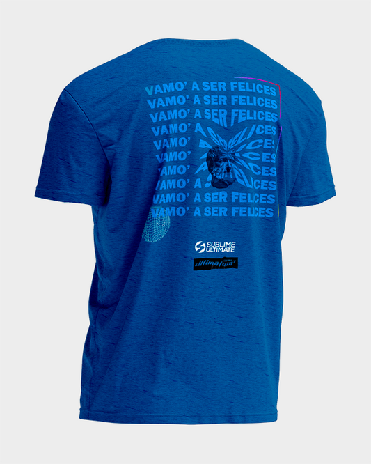 Camiseta Felices Azul