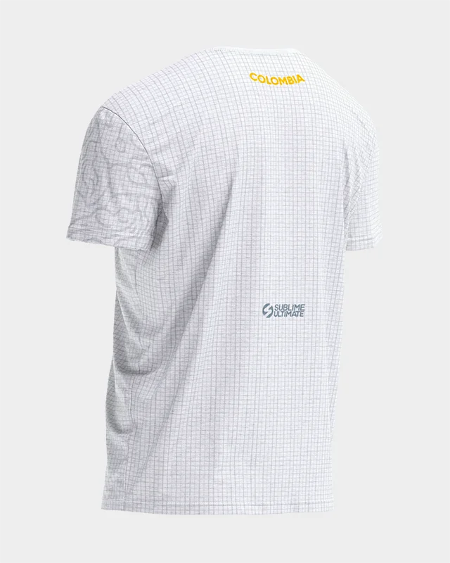 Camiseta Colombia Flores Blanca
