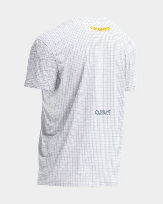 Camiseta Colombia Flores Blanca