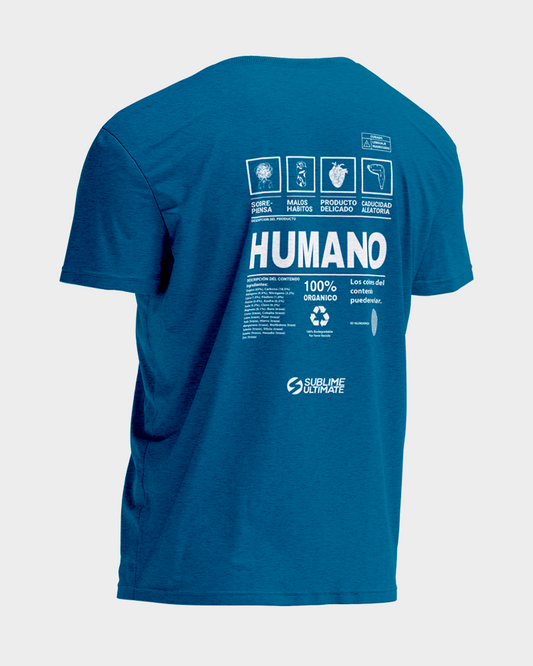 Camiseta Humano Azul
