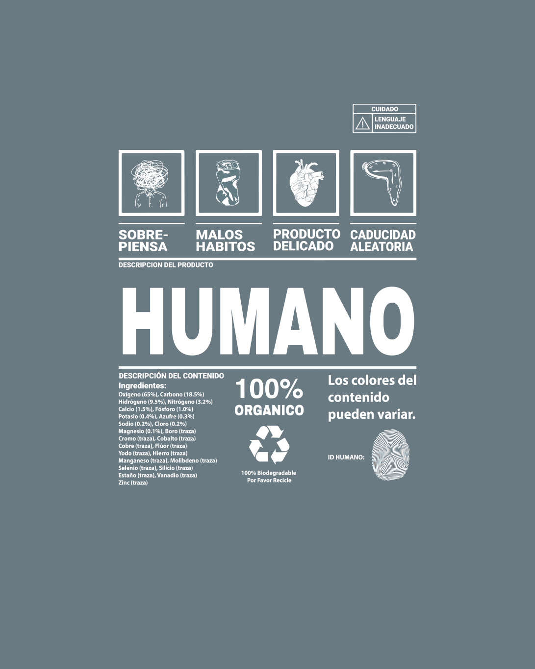 Camiseta Humano Gris