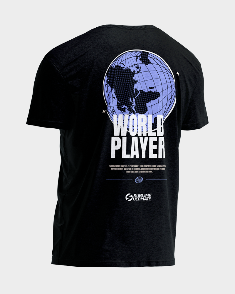 Camiseta World Player- Negra