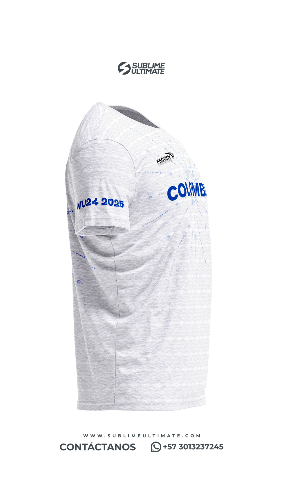 Camisetas Selección Colombia Junior 2025 Azul/blanca  (Fans)