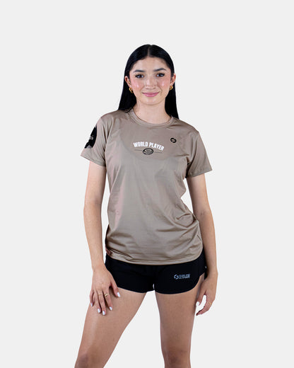 Camiseta World Player- Café