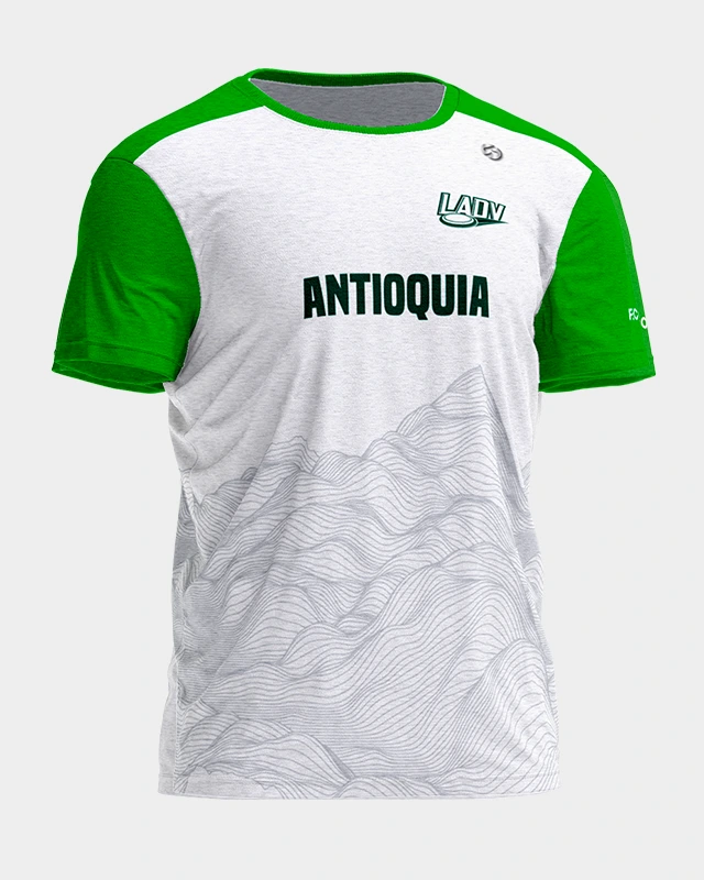 Obtén la camiseta Ligth LADV 2023, diseñada para representar Antioquia en Ultimate. Apoya a la Liga LADV y aporta al crecimiento del deporte en la región.
